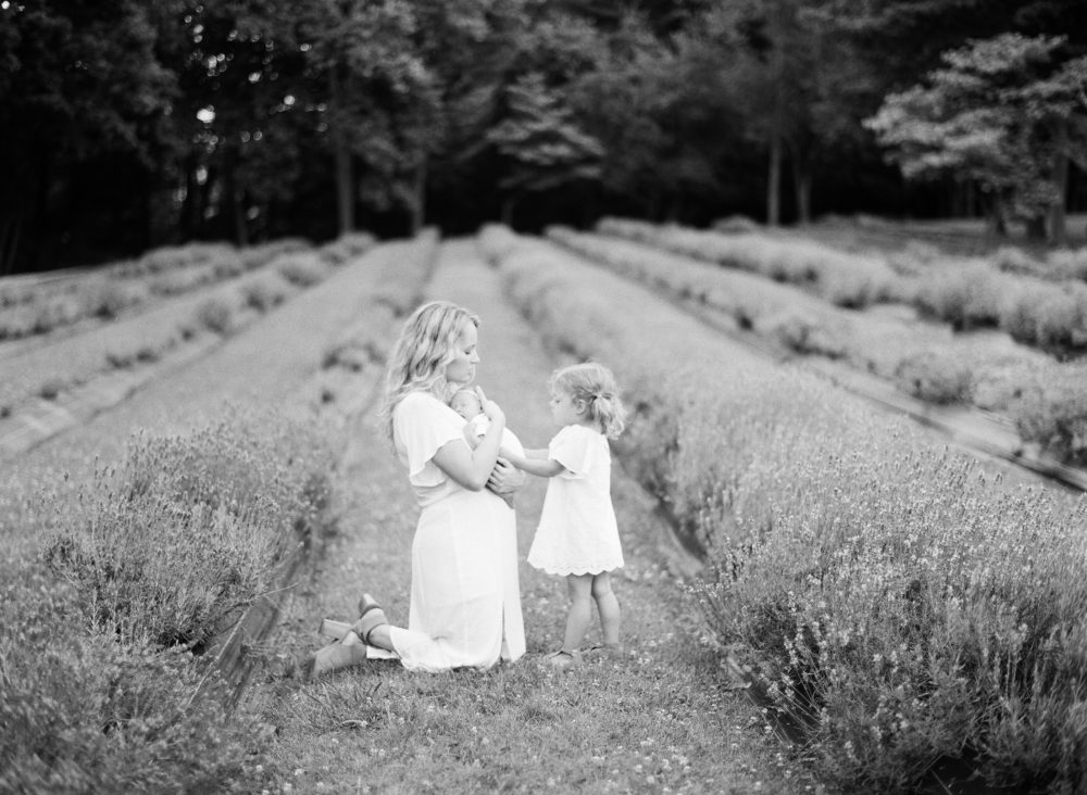 Lakeside Lavender Fields Outdoor Newborn Session